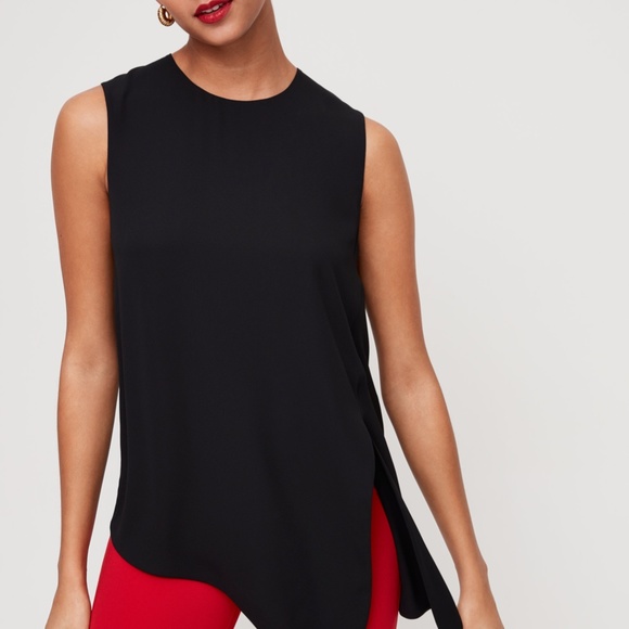 Babaton Hopkins Blouse | Sleeveless Tie-front top - Picture 3 of 4